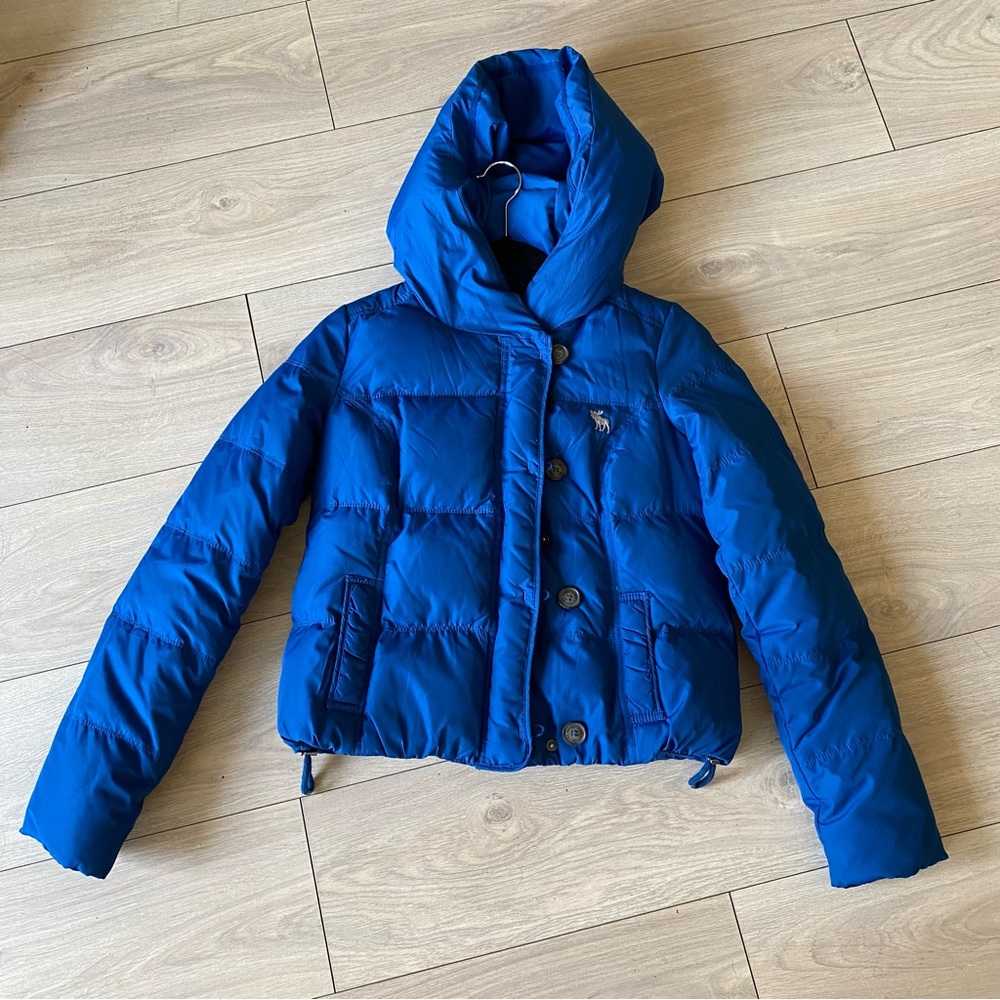 Abercrombie & Fitch Hooded Cobolt blue winter jacket size Small
